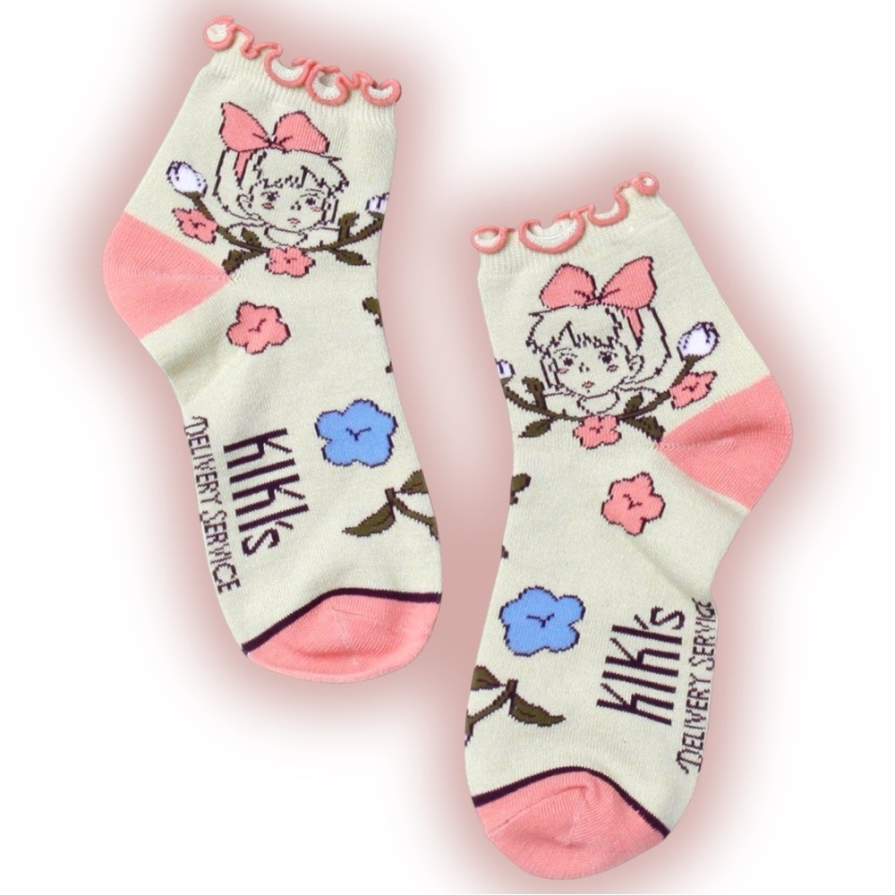 Studio Ghibli Kiki's Delivery Service Flower Lettuce Trim Ankle Socks